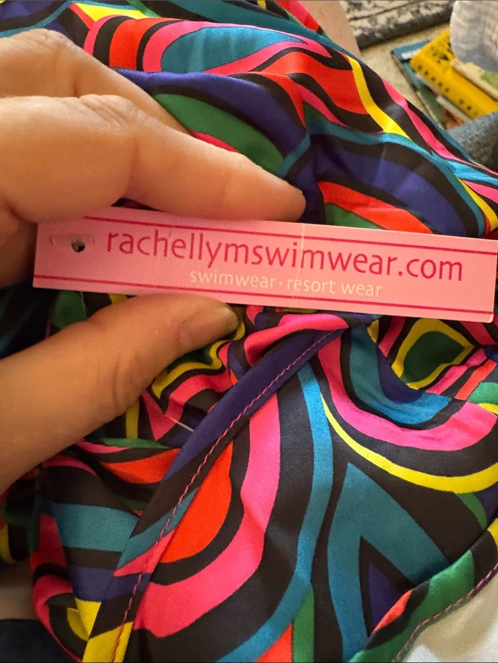 Rachelly M Swimwear psychedelic long strapless cover up Size Medium